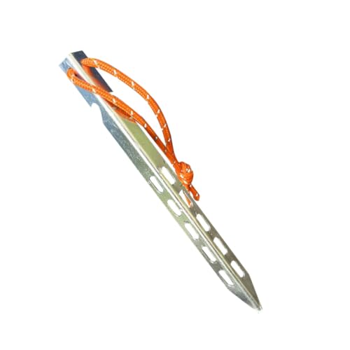 WOONEKY 1 Satz Titanlegierung Zeltspitzen Praktische Robuste Erdnägel für Camping Outdoor und Strand Förmiges Design für Weiche und Harte Böden von WOONEKY