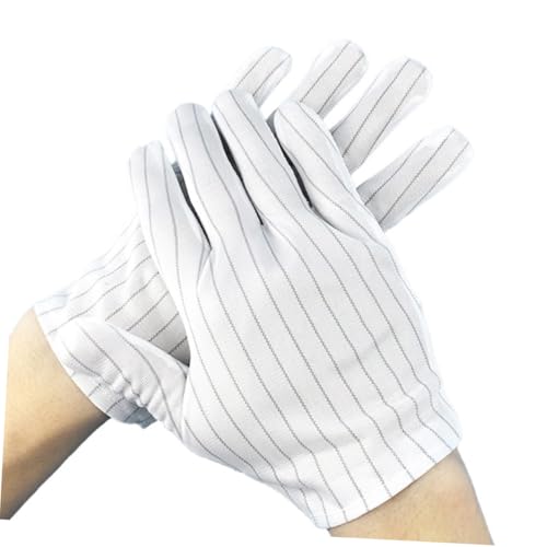 WOONEKY 10 Paar Antistatische Schutzhandschuhe aus Atmungsaktivem Polyester Leichte Werkstatthandschuhe mit Feiner Naht für Männer und Frauen Vielseitiger Schutz bei Mechanischer Arbeit von WOONEKY