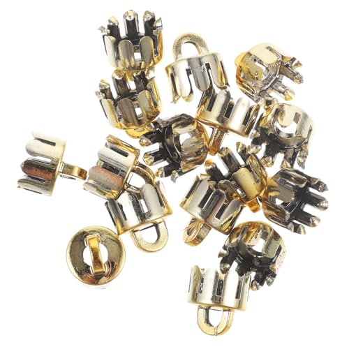 WOONEKY 10 Stück Dekorative Kunststoff Ballkappen Electroplated Langlebig Leicht für DIY Weihnachtskugeln Christbaumkugel Zubehör Einzigartige Farbveredelung Vielseitig Verwendbar WOONEKY 10 Stück Dekorative Kunststoff Ballkappen Electroplated Langlebig Leicht für DIY Weihnachtskugeln Christbaumkugel Zubehör Einzigartige Farbveredelung Vielseitig Verwendbar von WOONEKY