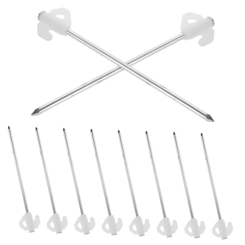 WOONEKY 10 Stück Nachtleuchtende Zeltheringe Robuste Metallheringe für Camping Strand und Grasflächen Leichtgewichtig und Tragbar für Outdoor von WOONEKY