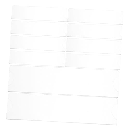 WOONEKY 10 Stück Namensschildhalter Transparente Tisch und Wandhalterung für Büro Klassenzimmer und Veranstaltungen Robustes Design Einfache Installation Vielseitig Einsetzbar von WOONEKY