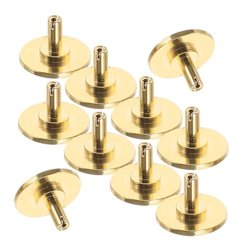 WOONEKY 10 Stück Sekundenkappenabdeckung Uhrenteile Ersatz DIY Quarzuhr Reparatur Uhrwerk Uhrenteile Und Zubehör Mini Uhr Reparaturteile DIY Uhr Reparaturteile Goldenes Kupfer von WOONEKY
