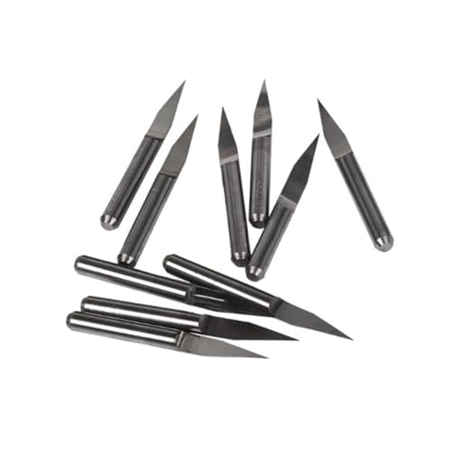 WOONEKY 10 Stück Teiliges Hartmetall gravurbit Schneiddurchmesser Cnc Fräskopf für Pcb Leiterplatten Holz Kunststoff Aluminium von WOONEKY