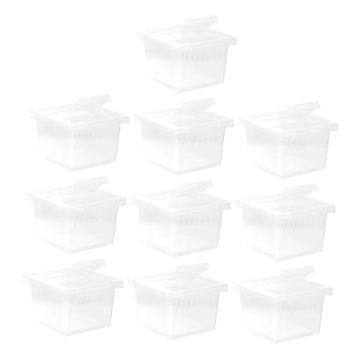 WOONEKY 10 Stück Teiliges Transparente Reptilien Futterbox Praktische Terrarium Zuchtbox für Spinnen Echsen und Geckos mit Belüftungsöffnungen Einfach zu Reinigen und Beobachten WOONEKY 10 Stück Teiliges Transparente Reptilien Futterbox Praktische Terrarium Zuchtbox für Spinnen Echsen und Geckos mit Belüftungsöffnungen Einfach zu Reinigen und Beobachten von WOONEKY