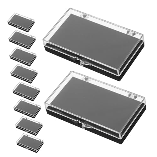 WOONEKY 10 Stück Teiliges Transparentes Pin Display Box mit Rechteckigem Steckfach Vielseitige Schmuck und Abzeichen Aufbewahrung Kleine Klare Vitrine für Medaillen Ringe und Halsketten WOONEKY 10 Stück Teiliges Transparentes Pin Display Box mit Rechteckigem Steckfach Vielseitige Schmuck und Abzeichen Aufbewahrung Kleine Klare Vitrine für Medaillen Ringe und Halsketten von WOONEKY