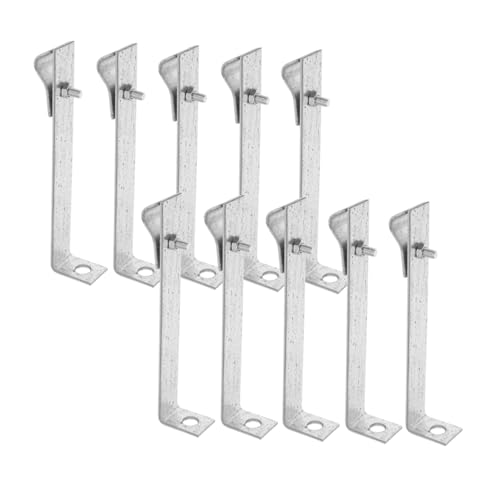 WOONEKY 10 Stück Teiliges Verzinktes Förmiges Schutzhalter Kabelklemme Halterung für Solarpanel Drahtmanagement Kettengliedzaun Befestigung Vielseitig und Stabil von WOONEKY