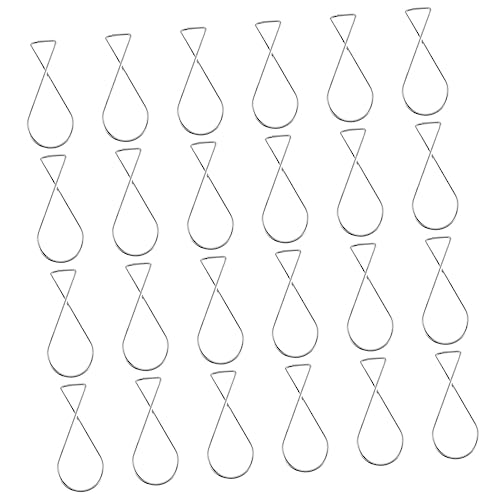 WOONEKY 100 Stück Metall Deckenhaken Clips Förmige Rückstellende Haken für Deckenplatten Aufhängen von Dekorationen für Hochzeit Büro Zuhause Hohe Tragkraft Werkzeugfreie Montage von WOONEKY