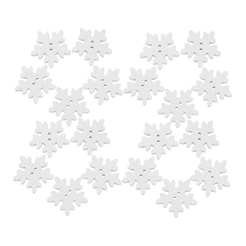 WOONEKY 100 Stück Schneeflocken Holzknöpfe Weihnachtsdeko DIY Bastelknöpfe Kreative Holzverzierung für Weihnachtsbaum Fenster Christbaumschmuck Holzhandwerk WOONEKY 100 Stück Schneeflocken Holzknöpfe Weihnachtsdeko DIY Bastelknöpfe Kreative Holzverzierung für Weihnachtsbaum Fenster Christbaumschmuck Holzhandwerk von WOONEKY