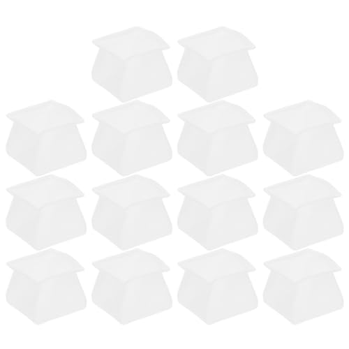 WOONEKY 14 Stück Teiliges Silikon Möbelbein schoner Transparent rutschfest Kratzschutz für Stuhl Tischfüße Flexible Leg Caps Geeignet für Fliesenböden Geräuschdämpfend Einfach Anzubringen von WOONEKY
