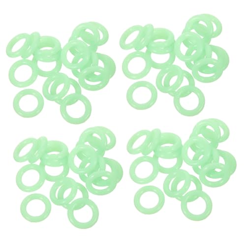 WOONEKY 150 Stück Nachleuchtende Zeltheringe Fluoreszierende Camping Heringe mit O Ringen für Zelt Outdoor Angeln und Robuste Langlebige und Flexible Zeltpflöcke von WOONEKY