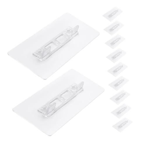 WOONEKY 16 Stück Selbstklebende Regalbodenträger Teilig Transparent Extra Lang Verstärkte Einlegebodenhalter für Kleiderschrank Flexible Bohrfreie Montage und Verstellbare Ablageflächen von WOONEKY