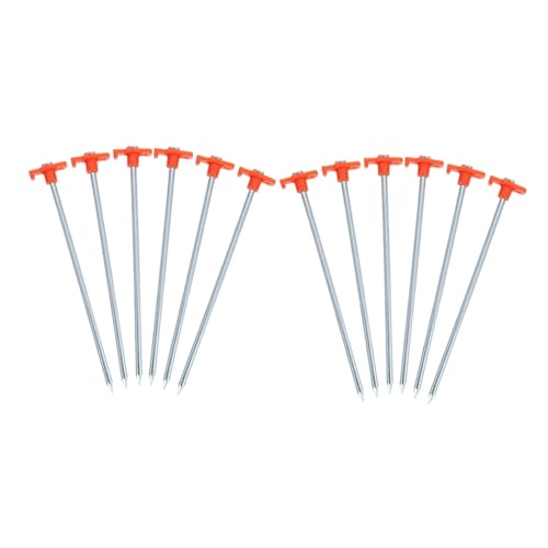 WOONEKY 16 Stück Teiliges Zelt-heringe aus Metall Verstärkte Lange Erdanker für Harte und Weiche Böden Windfeste Zeltheringe für Camping Pavillons Strand und Outdoor-Party Stabile von WOONEKY