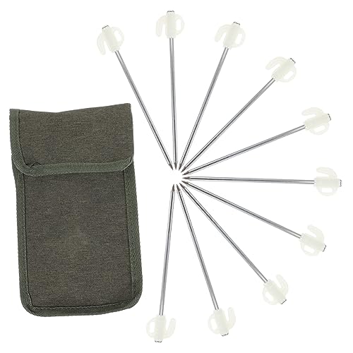 WOONEKY 1Satz Zeltheringe Robustem Material Leuchtende Camping Heringe mit Tasche für Sicheres Verankern von Zelten Vordächern und Planen für Outdoor Aktivitäten von WOONEKY