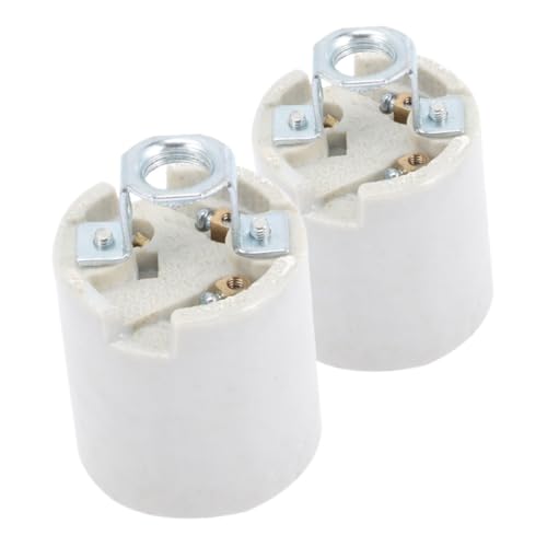 WOONEKY 2 STÜCK Keramik Lampenfassung Schraubsockel Hochtemperaturbeständig Sicher Vielseitig Für Tisch Pendelleuchten WOONEKY 2 STÜCK Keramik Lampenfassung Schraubsockel Hochtemperaturbeständig Sicher Vielseitig Für Tisch Pendelleuchten von WOONEKY