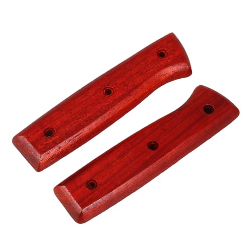 WOONEKY 2 Sätze Holz Messergriff Ersatz Rutsch Design Robuste Holzstruktur Einfache Installation Benutzerfreundlicher Austausch Vielseitig für Küchenmesser von WOONEKY