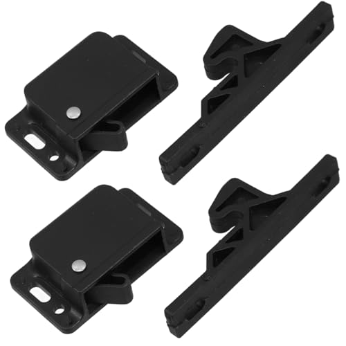 WOONEKY 2 Satz Robuster Wohnmobil Türschnäpper Push to close Riegel aus Langlebigem Abs für Schrank Schublade Tür mit Schrauben und Doppelseitigem Klebeband für Camper Boot Motorhome WOONEKY 2 Satz Robuster Wohnmobil Türschnäpper Push to close Riegel aus Langlebigem Abs für Schrank Schublade Tür mit Schrauben und Doppelseitigem Klebeband für Camper Boot Motorhome von WOONEKY