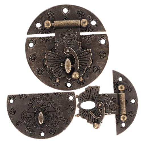 WOONEKY 2 Stck Vintage Schmuckschatullenverschluss Butterfly Hasp Latch Kompakt Robust Einfache Montage Langlebiger Zinklegierungsverschluss für Holzkisten Geschenkboxen Geeignet WOONEKY 2 Stck Vintage Schmuckschatullenverschluss Butterfly Hasp Latch Kompakt Robust Einfache Montage Langlebiger Zinklegierungsverschluss für Holzkisten Geschenkboxen Geeignet von WOONEKY