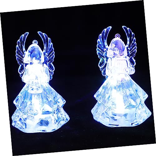 WOONEKY 2stücke Farbige Engel Nachtlichter Dekorative Tischlampen Für Schlafzimmer Wohnzimmer Stimmungsvolle Engel-figuren Für Weihnachten Und Besondere Anlässe Zufälliger Stil von WOONEKY