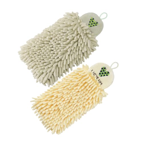 WOONEKY 2 Stück Chenille Handtücher mit Aufhängung Hochabsorbierende Handtücher für Bad und Küche Schnelltrocknend Sanften Farben Beige für Praktischen Einsatz WOONEKY 2 Stück Chenille Handtücher mit Aufhängung Hochabsorbierende Handtücher für Bad und Küche Schnelltrocknend Sanften Farben Beige für Praktischen Einsatz von WOONEKY
