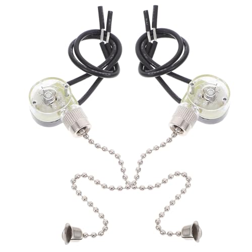 WOONEKY 2 Stück Deckenventilator Zugkette Verlängerung Dekorative Pull Chain für Deckenleuchten und Ventilatoren Stilvolle Lampenketten für Schlafzimmer Wohnzimmer und von WOONEKY
