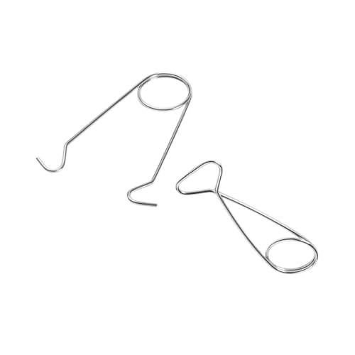 WOONEKY 2 Stück Edelstahl Multifunktionale Campinghaken für Töpfe und Fischgreifer Stabiler Wasserbecherhalter für Outdoor Kocher Praktischer Aufhängehaken für Camping und Wandern von WOONEKY