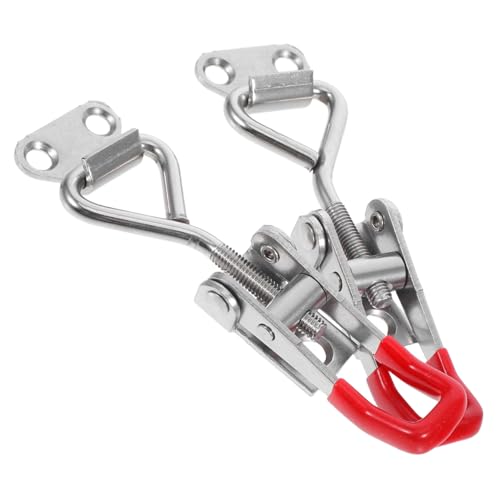 WOONEKY 2 Stück Einstellbarer Toggle Clamp Türschloss Spannverschluss für Schrank Kisten Langlebiger Metall Türbolzen Sicherheitsverschluss für Haus Büro von WOONEKY