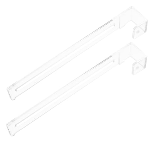 WOONEKY 2 Stück Klare Aquarien Hänger Verstellbare Haken für Terrarien und Reptilien Plattformen für Aquarienpflanzen und Hatching Boxen von WOONEKY