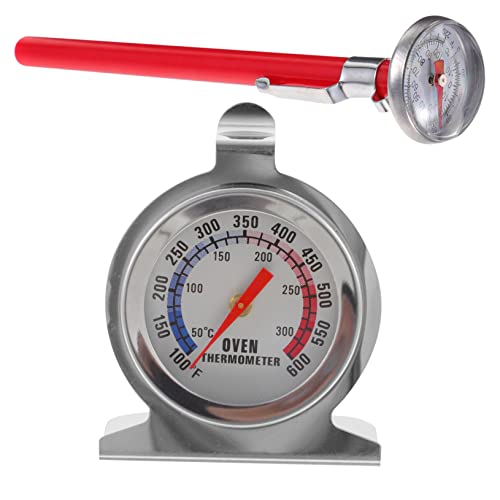 WOONEKY 2 Stück Küchen Fleischthermometer Temperaturmesser für Ofen und Grill Präzise Temperaturmessung für Getränke und Lebensmittel kein Batteriebetrieb Klare Ablesbarkeit von WOONEKY