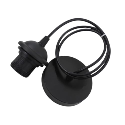 WOONEKY 2 Stück Lampenfassung Schwarzem Kabel und Saugnapf Langlebiger Pvc lampensockel Installieren für Wohnzimmer Schlafzimmer Flur und DIY Lampenschirme von WOONEKY