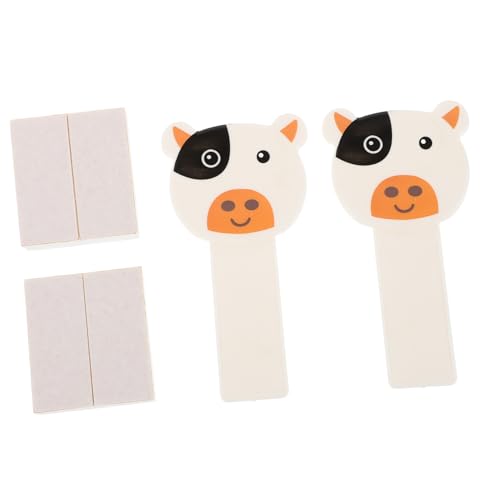 WOONEKY 2 Stück Selbstklebender Toilettensitzheber mit Niedlichem Cartoon design Kompatibel Hygienisch Berührungsfrei für Zuhause Büro und Hotel Weiß von WOONEKY