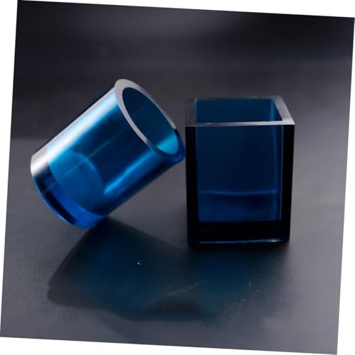 WOONEKY 2 Stück Silikonform DIY Stifthalter Würfel Zylinder Flexibel Langlebig Wiederverwendbar für Blumentopf Gießform Epoxidharz Basteln Dekoration Zubehör von WOONEKY