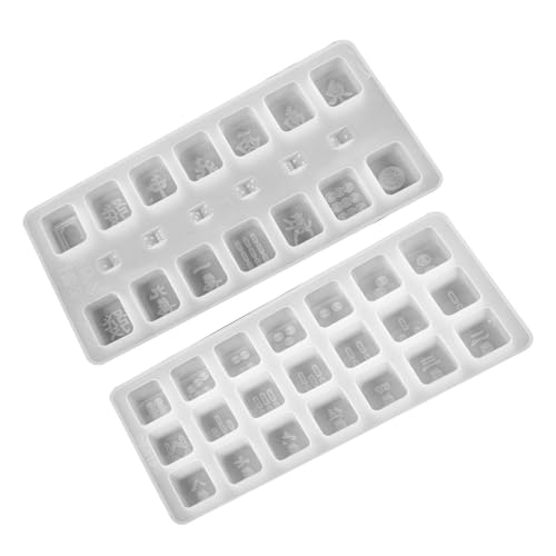 WOONEKY 2 Stück Silikonform Mahjong und Würfel Teilig DIY Epoxidharz Gießform für Einzigartige Resin Dekorationen Leicht zu Reinigen Kompakt für Bastelprojekte und von WOONEKY