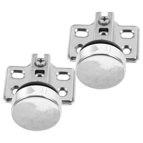 WOONEKY 2 Stück Soft Close Möbelscharniere Edelstahl Schranktürdämpfer Hydraulisch für Rahmenlose Küchenschranktüren Leise Selbstschließend mit Dämpferfunktion für Möbel und Türen von WOONEKY