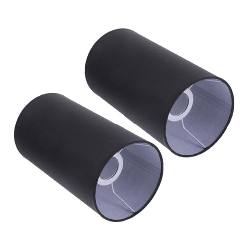 WOONEKY 2 Stück Stoff Lampenschirm Ersatz für Wand und Stehlampe Retro Stil DIY Lampenschirm für Tisch und Pendelleuchten Tc Schwarz Leicht und Vielseitig Einsetzbar von WOONEKY