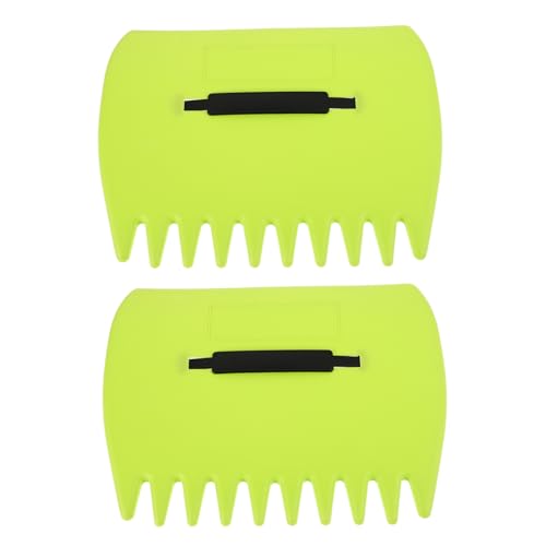 WOONEKY 2 Stück Strapazierfähiger Laubrechen für Rasen und Garten Ergonomischer Griff Multifunktionales Werkzeug zur Laubreinigung für Gartenarbeit und Rasenpflege von WOONEKY