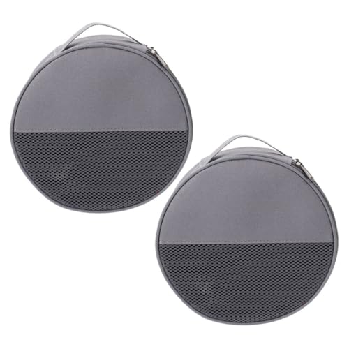 WOONEKY 2 Stück Teiliges Camping Geschirr Aufbewahrungsbeutel Tragbare Utensilien Tasche Runder Teller Organizer für Outdoor Aktivitäten für Picknick und Camping Ausflüge von WOONEKY