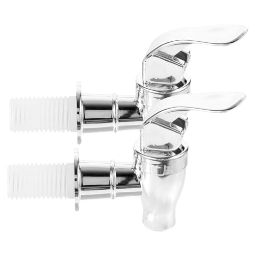 WOONEKY 2 Stück Teiliges Ersatz Wasserhahn Auslaufhahn aus Robustem Abs für Getränkespender Party Eimer mit Auslaufsicherer Abdichtung als Professioneller Auslauf für Saft und Wasser von WOONEKY