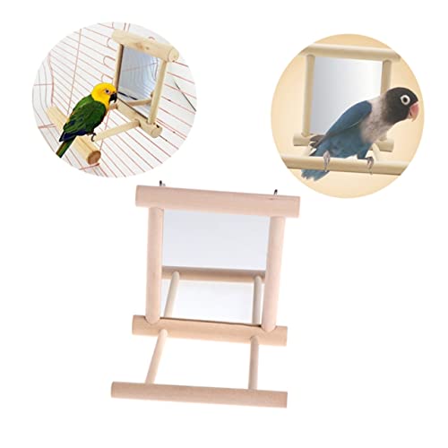 WOONEKY 2 Stück Teiliges Holz Parrot Stand Vogelspielzeug mit Spiegel Umweltfreundlich Balance Übungsstange für Wellensittiche Papageien und Kleine Vögel Einfache Vogelkäfig Zubehör WOONEKY 2 Stück Teiliges Holz Parrot Stand Vogelspielzeug mit Spiegel Umweltfreundlich Balance Übungsstange für Wellensittiche Papageien und Kleine Vögel Einfache Vogelkäfig Zubehör von WOONEKY