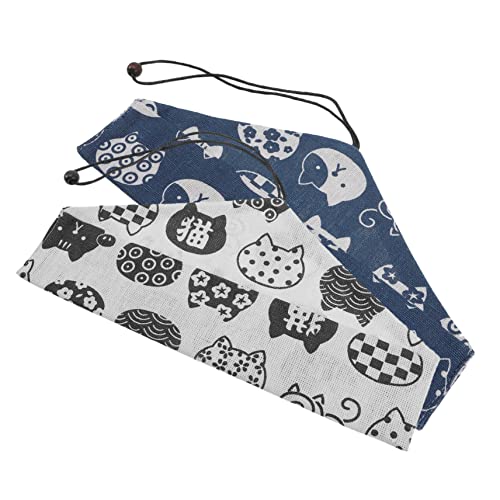 WOONEKY 2 Stück Teiliges Japanische Stil Besteck Aufbewahrungstaschen Tragbare Stofftaschen mit Kordelzug für Essstäbchen und Löffel Tischgedeck Organizer Blau und Beige WOONEKY 2 Stück Teiliges Japanische Stil Besteck Aufbewahrungstaschen Tragbare Stofftaschen mit Kordelzug für Essstäbchen und Löffel Tischgedeck Organizer Blau und Beige von WOONEKY