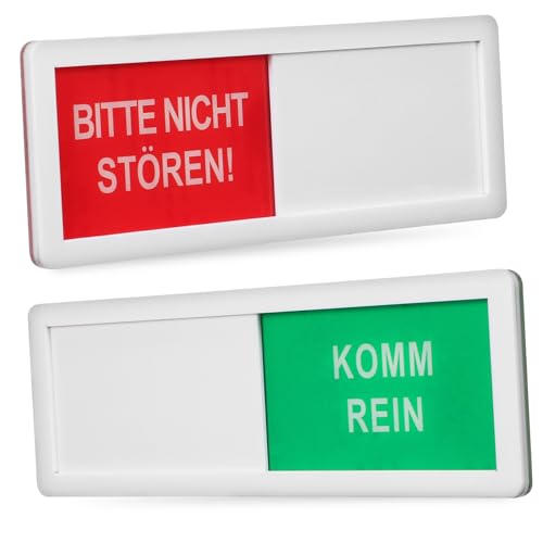 WOONEKY 2 Stück Teiliges Privacy Schiebeschild aus Robustem Acryl mit Hoher Sichtbarkeit und Großem Schriftbild für Büro und Zimmertüren Schützt Privatsphäre bei Besprechungen Lernen von WOONEKY