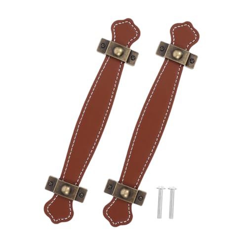 WOONEKY 2 Stück Teiliges Pu-Kunststoff Schubladengriffe Retro Stil Zinklegierung Möbelgriffe für Schrank Türen Komfortabler Griff Langlebig und Stilvoll für Kommoden Kleiderschränke und von WOONEKY