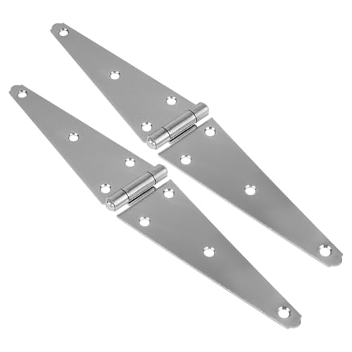 WOONEKY 2 Stück Teiliges Schwerlast Torband Strapazierfähiges Gartentor Scharnier Verzinkt Robust für Scheunentore und Garagentüren Vielseitig Einsetzbar Langlebig von WOONEKY