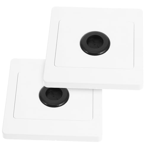 WOONEKY 2 Stück Teiliges Steckdosen abdeckset mit Kabeldurchführung Robuste Wandplatte aus Langlebigem Material Blankes Design zur Flexiblen Anpassung Weiße Dekorative Abdeckung für WOONEKY 2 Stück Teiliges Steckdosen abdeckset mit Kabeldurchführung Robuste Wandplatte aus Langlebigem Material Blankes Design zur Flexiblen Anpassung Weiße Dekorative Abdeckung für von WOONEKY