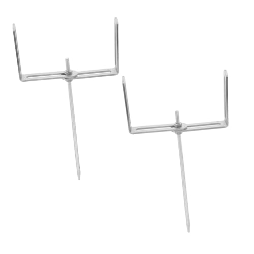 WOONEKY 2 Stück Teiliges Verstellbares Fallrohrhalterungs Robustem Eisen Wetterfestes Drainage-rohrstützsystem Geeignet für Garten und Landschaft Verhindert Verrutschen durch Wind und von WOONEKY