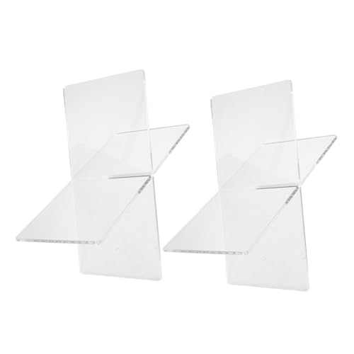 WOONEKY 2 Stück X förmiger Acryl Buchhalter Vielseitiger Transparenter Leseständer für Schreibtisch Kochbücher Noten und Magazinpräsentation Stabiler Buchstütze für Büro und Zuhause WOONEKY 2 Stück X förmiger Acryl Buchhalter Vielseitiger Transparenter Leseständer für Schreibtisch Kochbücher Noten und Magazinpräsentation Stabiler Buchstütze für Büro und Zuhause von WOONEKY