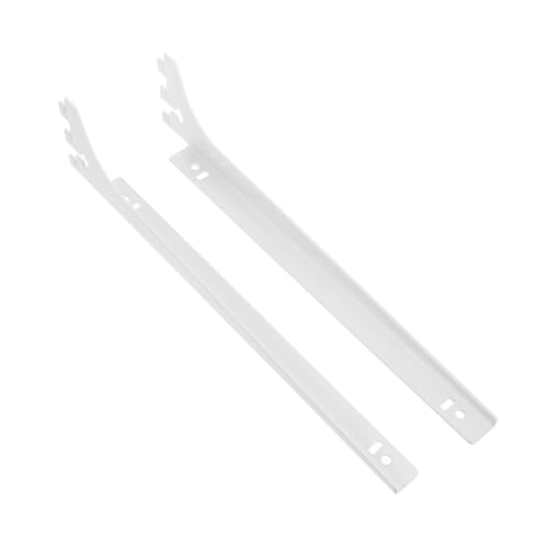 WOONEKY 2 Weiße Schwerlast Regalhalterungen aus Kaltgewalztem Stahl Langlebige Stützbügel für Kleiderschrankstangen und Werkstattregale Belastbare Aufbewahrungslösung für Schlafzimmer WOONEKY 2 Weiße Schwerlast Regalhalterungen aus Kaltgewalztem Stahl Langlebige Stützbügel für Kleiderschrankstangen und Werkstattregale Belastbare Aufbewahrungslösung für Schlafzimmer von WOONEKY