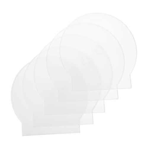 WOONEKY 20 Stück CD Aufbewahrungsbox Kunststoff Halbrund Transparent Weiß Stoßfeste Optische Scheiben Hülle Platzsparend Robust und Einfach zu Transportieren für und DVDs von WOONEKY