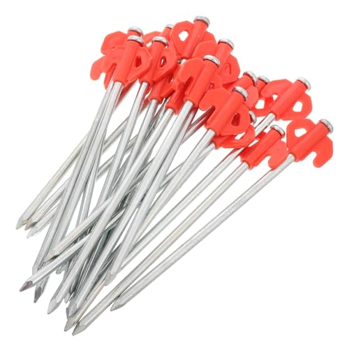 WOONEKY 20 Stück Teiliges Robuste Zeltheringe aus Metall Winddicht und für Camping Wandern und Outdoor Aktivitäten Kompakt und Leicht zu Transportieren Geeignet für Zelte und von WOONEKY