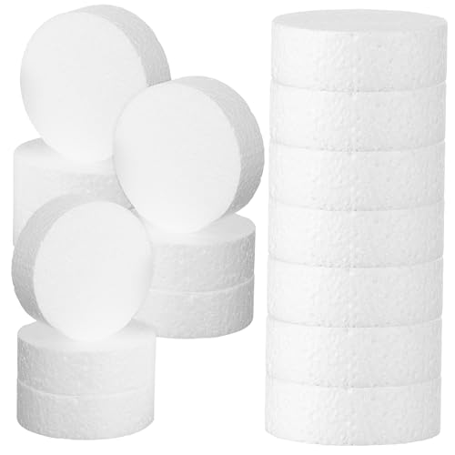 WOONEKY 24 STK. Teiliges Runde Schaumstoff Zylinder Hochdichtes Material Leicht und Robust Vielseitig für Cake Decorating Models Basteln Modellieren und DIY Projekte Geeignet WOONEKY 24 STK. Teiliges Runde Schaumstoff Zylinder Hochdichtes Material Leicht und Robust Vielseitig für Cake Decorating Models Basteln Modellieren und DIY Projekte Geeignet von WOONEKY