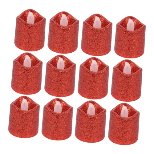 WOONEKY Lebendige Hochzeit Tee Lichter Kerzen Stücke Elektrische Dekorative Kerze Lampe Sicher Desktop Ornament von WOONEKY